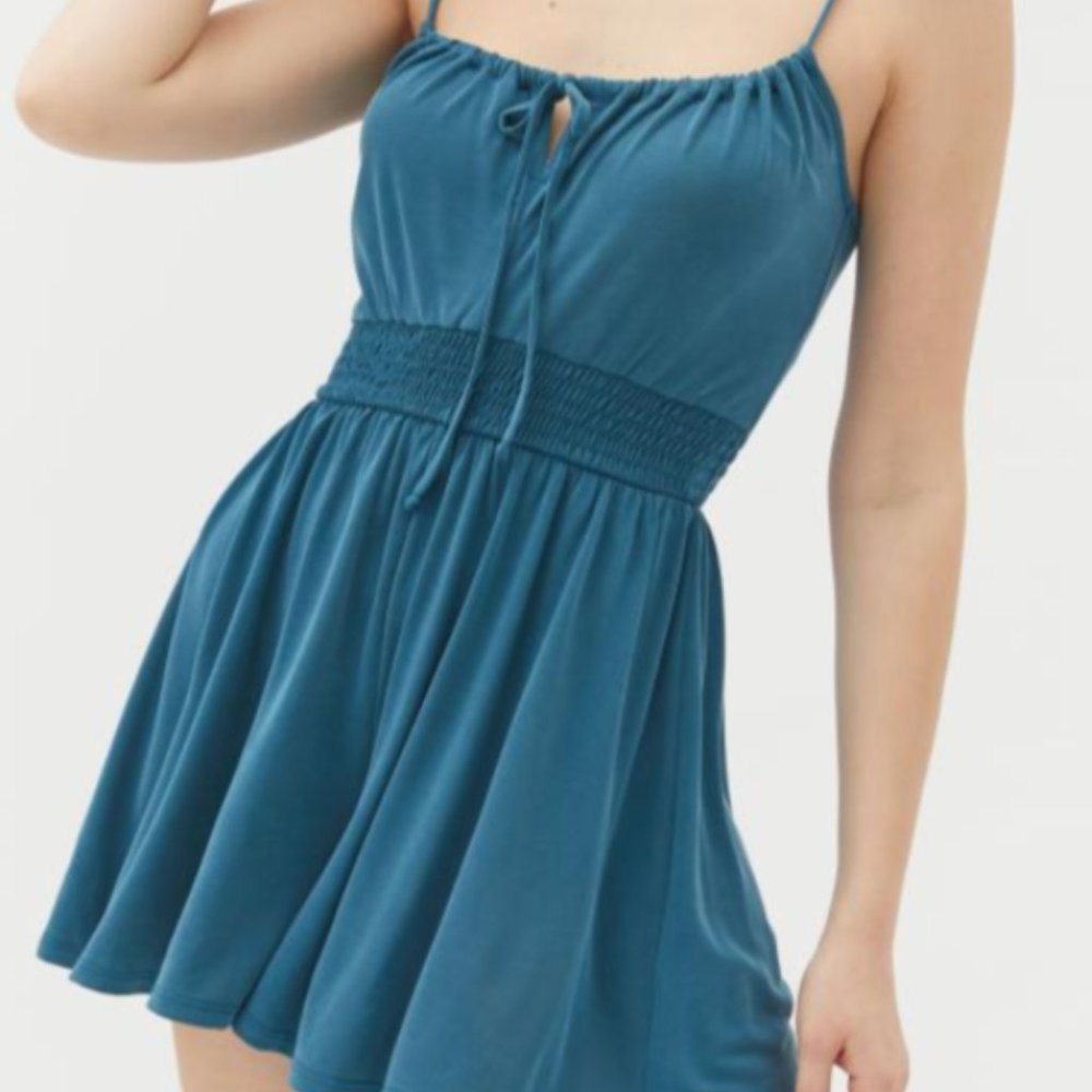 UO Santorini Cupro Tie-Front Romper